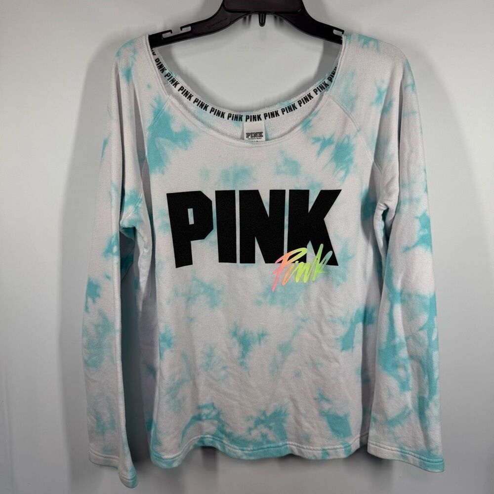 Victoria's Secret PINK tie-dye long sleeve crew neck sweatshirt size small  - Picture 2 of 11